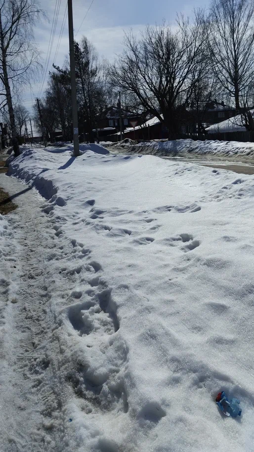 На некоторых дорогах снег лежит