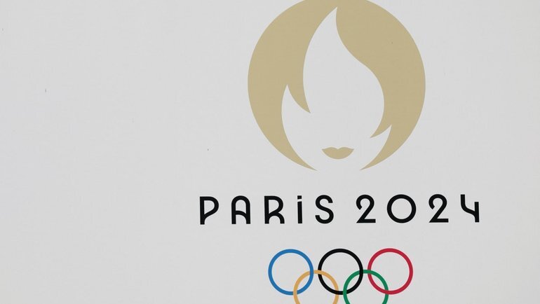    Логотип Олимпиады 2024 года. Reuters