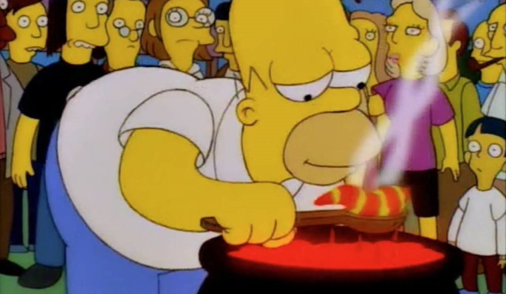  В 9 эпизоде 8 сезона мультсериала, Гомер участвует в конкурсе лучшего соуса из перца чили, где демонстрирует свою выносливость в употреблении острой пищи.
