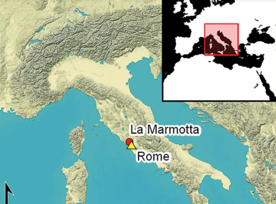 Место расположения неолитического поселения Ла-Мармотта 