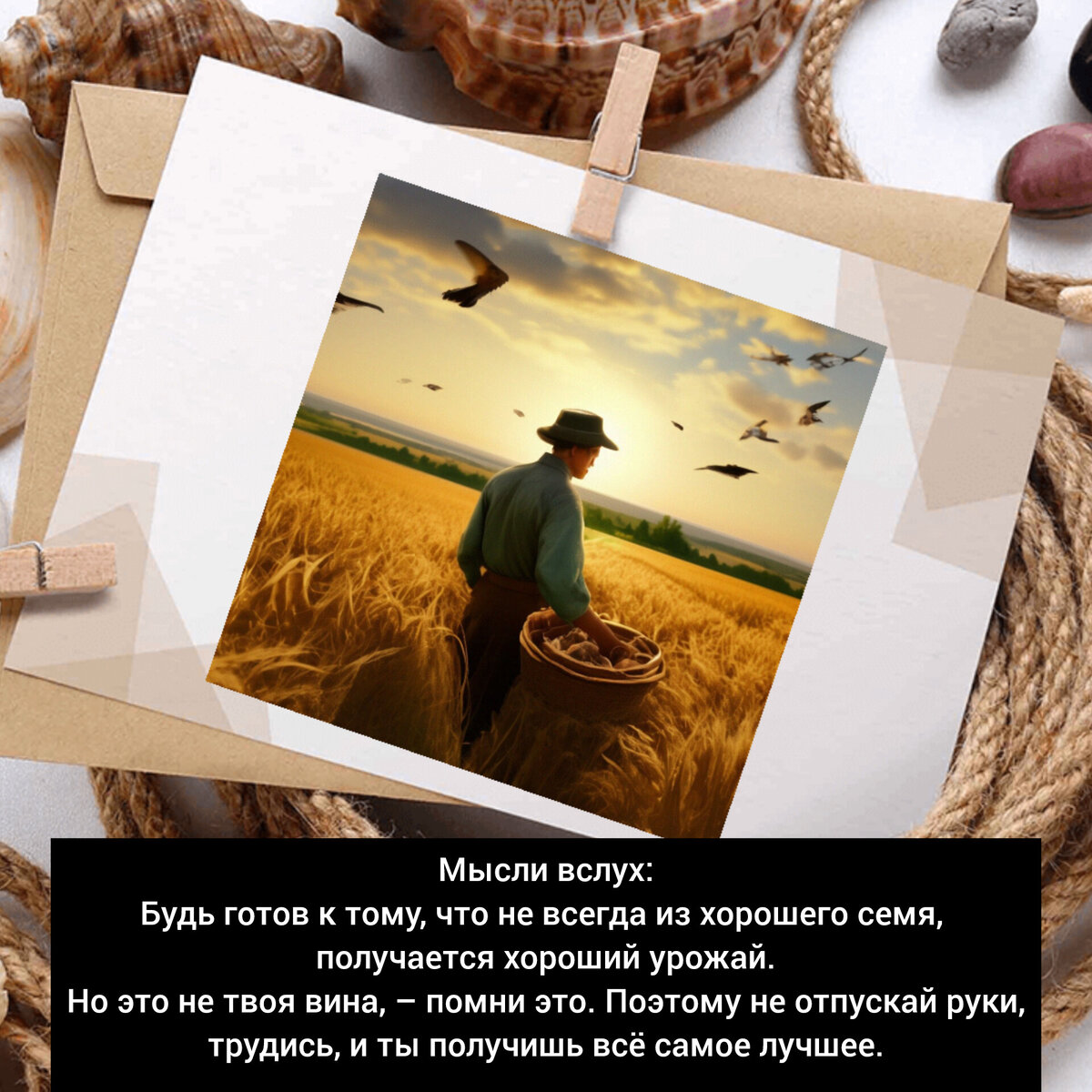 Картинка была сделана мной в специальном приложении. «Мысли вслух» – мои собственные🙈