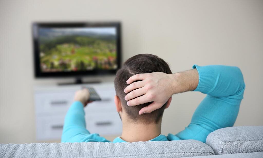 у телевизора