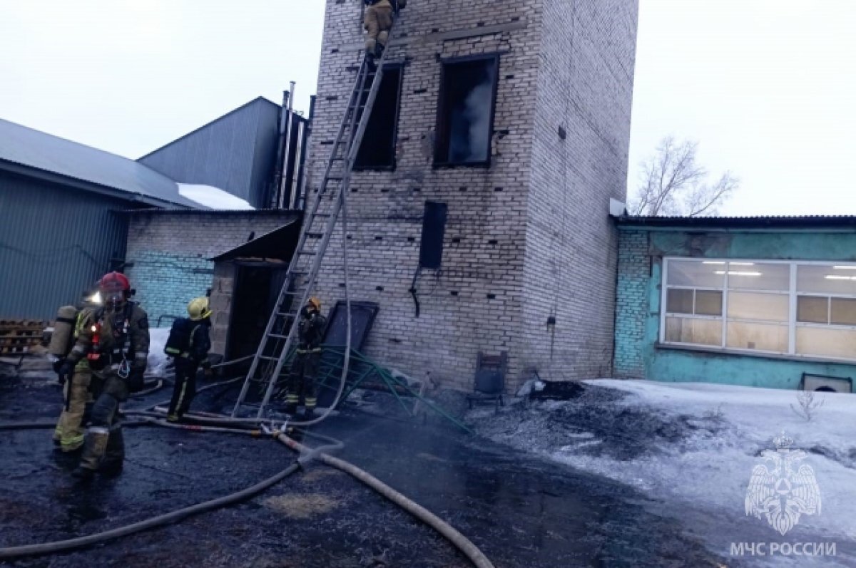    В Барнауле горело здание котельной на Попова