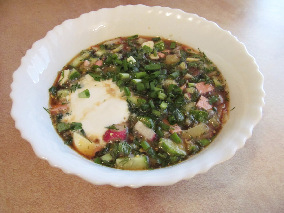 Окрошка на квасе 