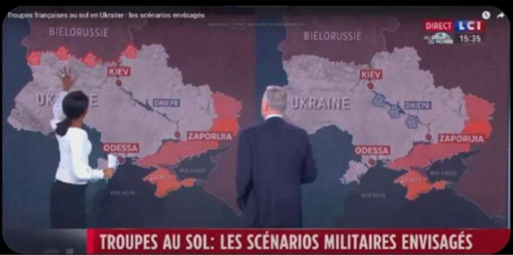 Два сценария захода войск Франции на Украину. Скриншот эфира телеканала LCI