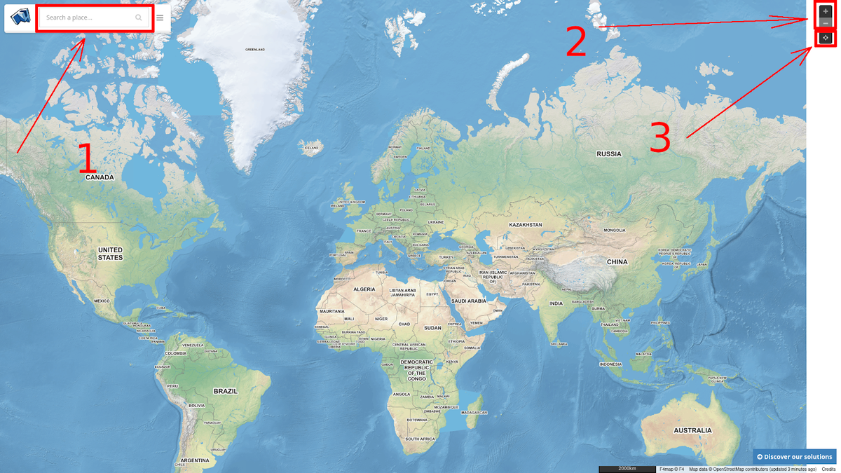 Интерфейс сервиса F4map Demo