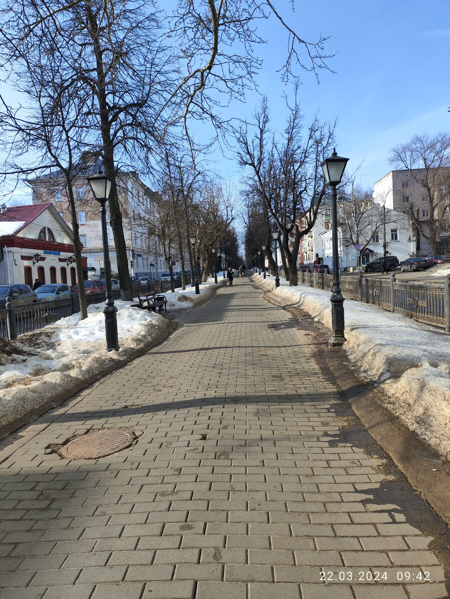 Аллея к центру. Пр-т Мира