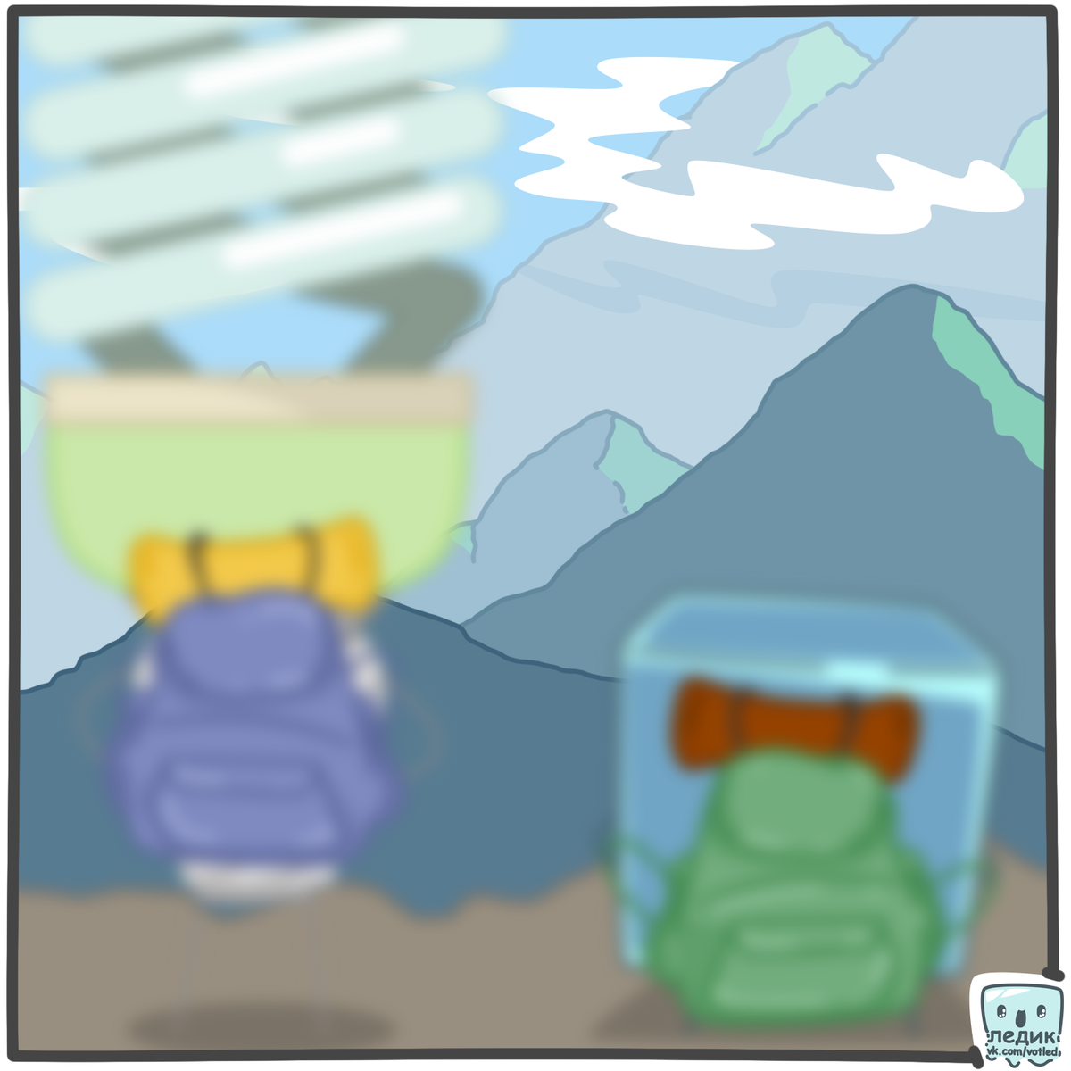 Лёдик и Эрго в горах - часть 2