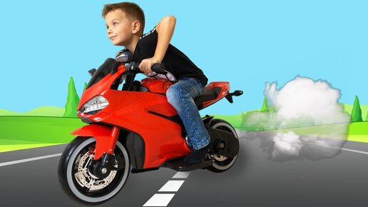 Mark and stories about mini motorcycles and cars for children