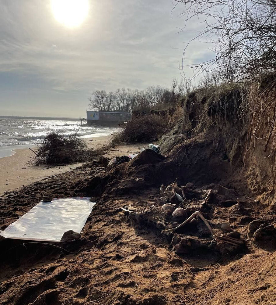    Останки бойцов Этильгенского десанта. Фото: Военно-патриотический отряд «Керчь» ПО «Крымский Рубеж» ДОСААФ России по РК.