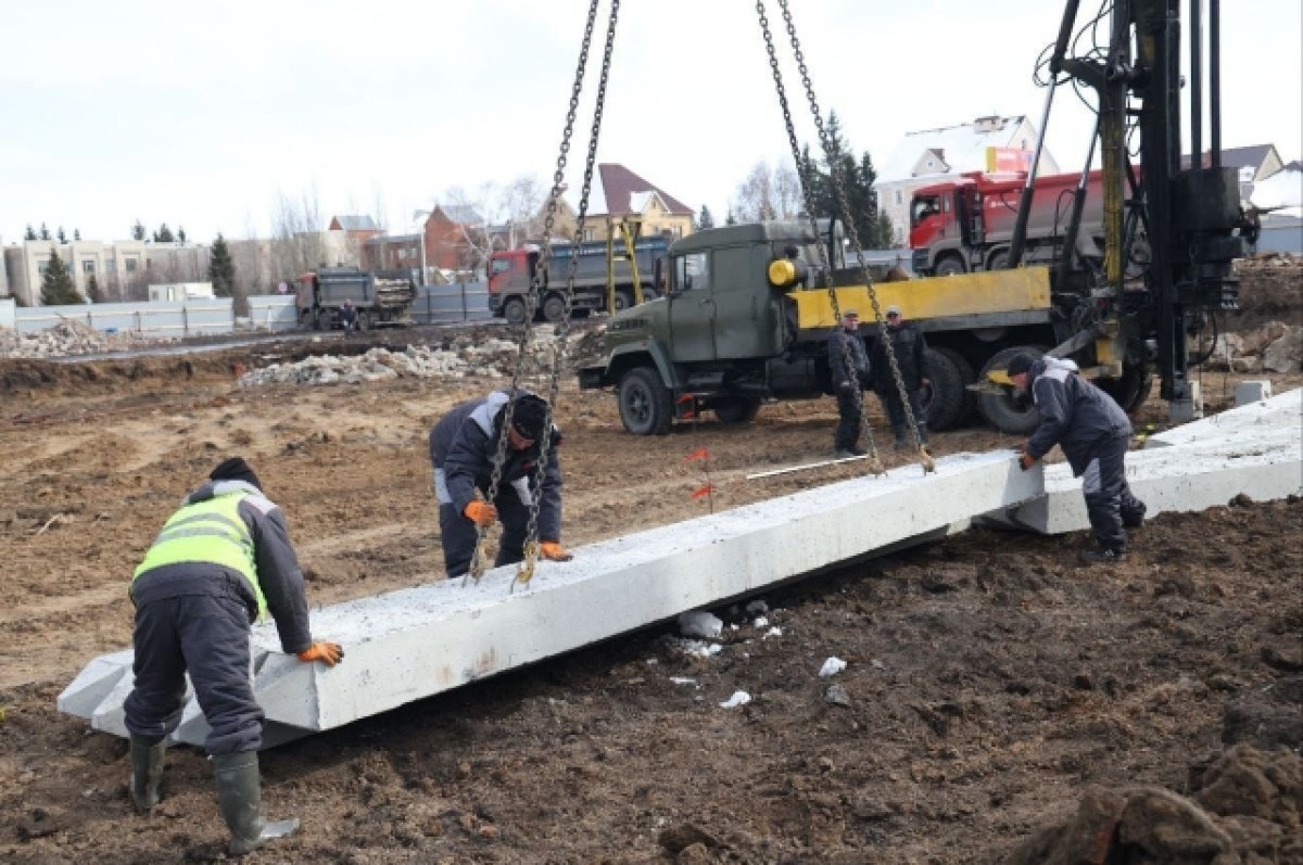    В Калачинске Омской области начали строительство ледового дворца
