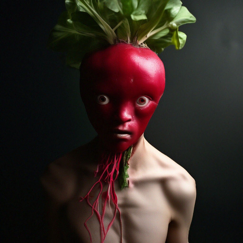 Нехороший человек - редиска. Изображение создано нейросетью