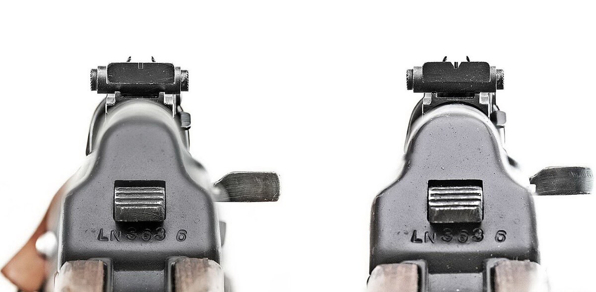 Совмещение целика с мушкой для стрельбы из Ак ( фото взято из открытых источников)