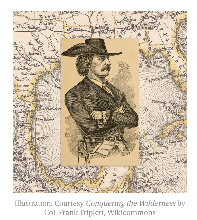 Так выглядел пират Жан Лафит и территория, на которой он пиратствовал.