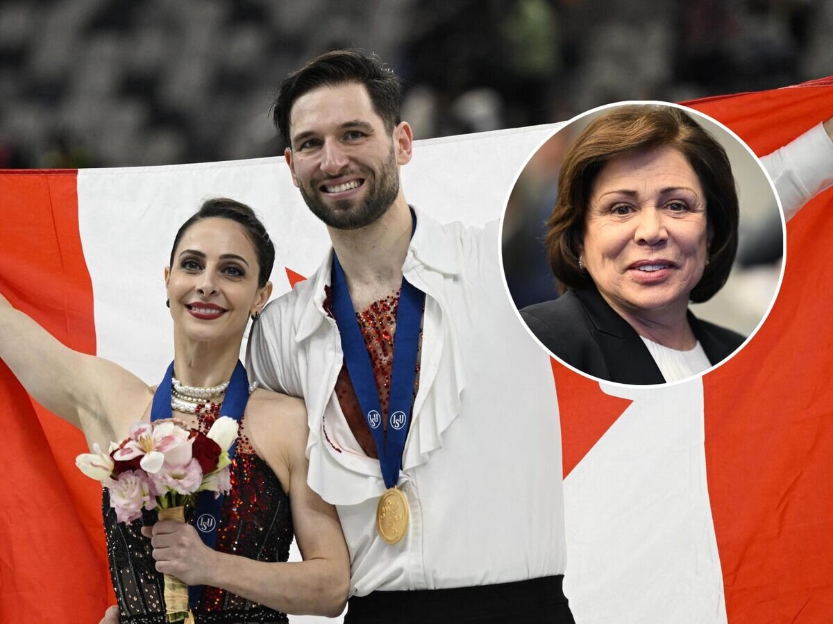    Деанна Стеллато-Дудек, Максим Дешам и Ирина Роднина© Иллюстрация РИА Новости . РИА Новости / Рамиль Ситдиков, AP Photo / GREG BAKER