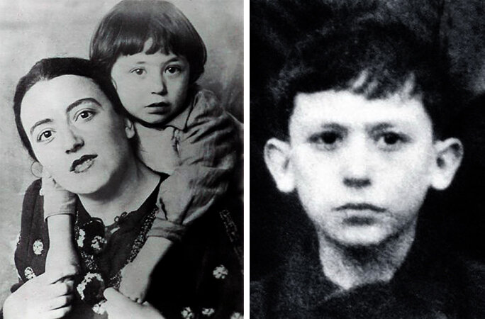 Вахтанг в детстве с мамой.