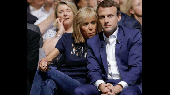 Президент Франции с супругой