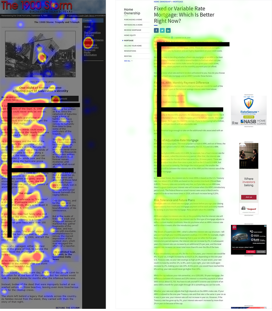 Далее плотность снижается, напоминая букву F.