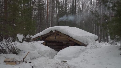 ИЗБУ ЗАВАЛИЛО СНЕГОМ ПОД КРЫШУ. БЫТОВЫЕ ДЕЛА В ИЗБУШКЕ. ПРИШЛОСЬ ПОПОТЕТЬ.