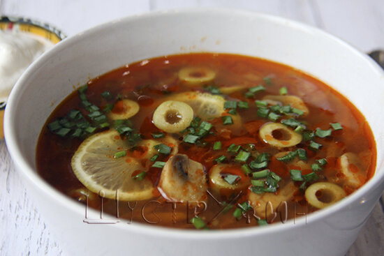 Грибная солянка, вегетарианский суп.