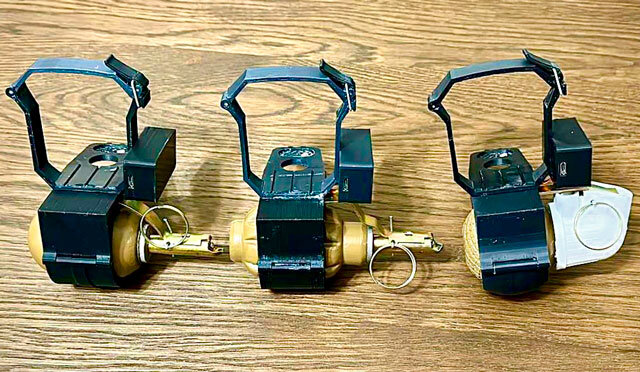 Системы для сброса ручных гранат с гражданских квадрокоптеров (фото из открытых источников)