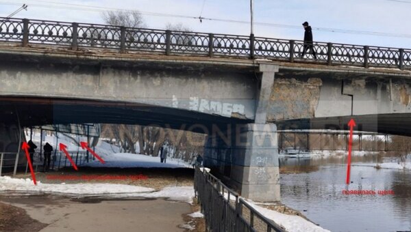    В Иванове состояние моста «с трещиной» оценили как удовлетворительное