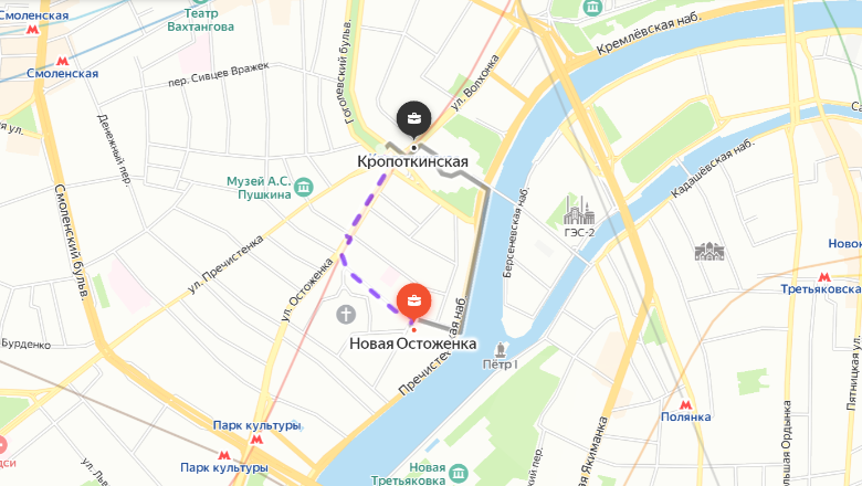 Ближайший ресторан на карте рядом с ЖК «Новая Остоженка»