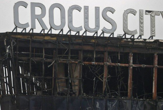    Здание «Крокус Сити Холла» после пожара