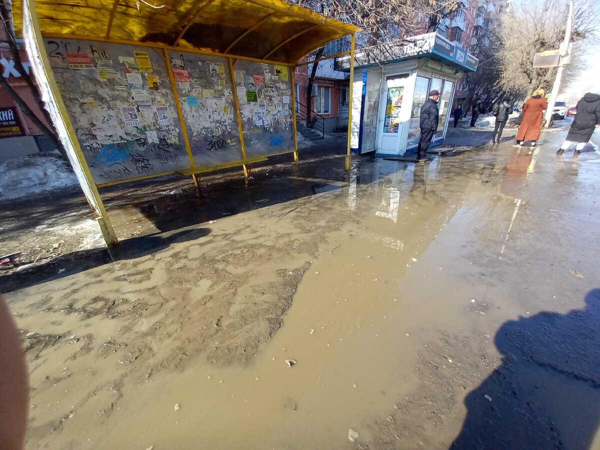 Ну а это - та самая остановка. Типично рязанский пейзаж...