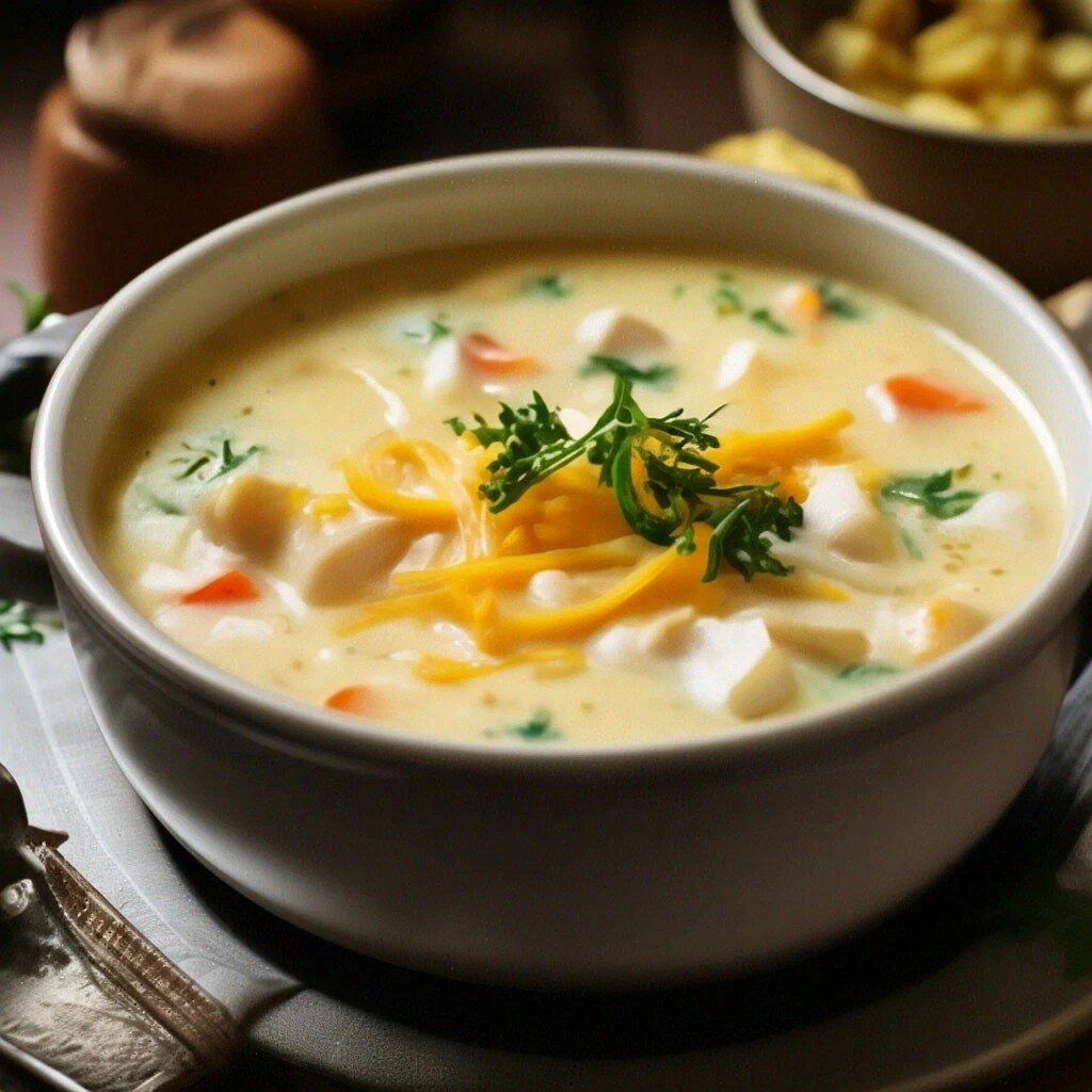 Куриный суп с плавленом сыром. 🧀