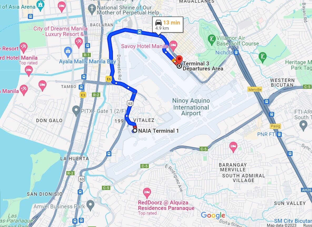 Трансферы между терминалами в Маниле