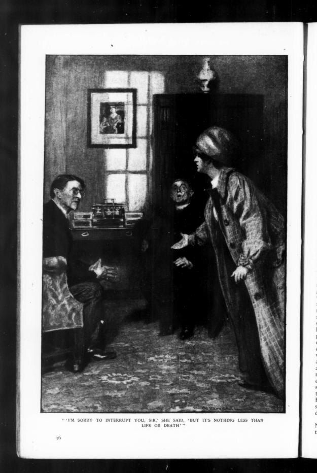«— Простите, что помешала! — воскликнула она ... — ... Дело страшное» (Перевод Н. Трауберг)