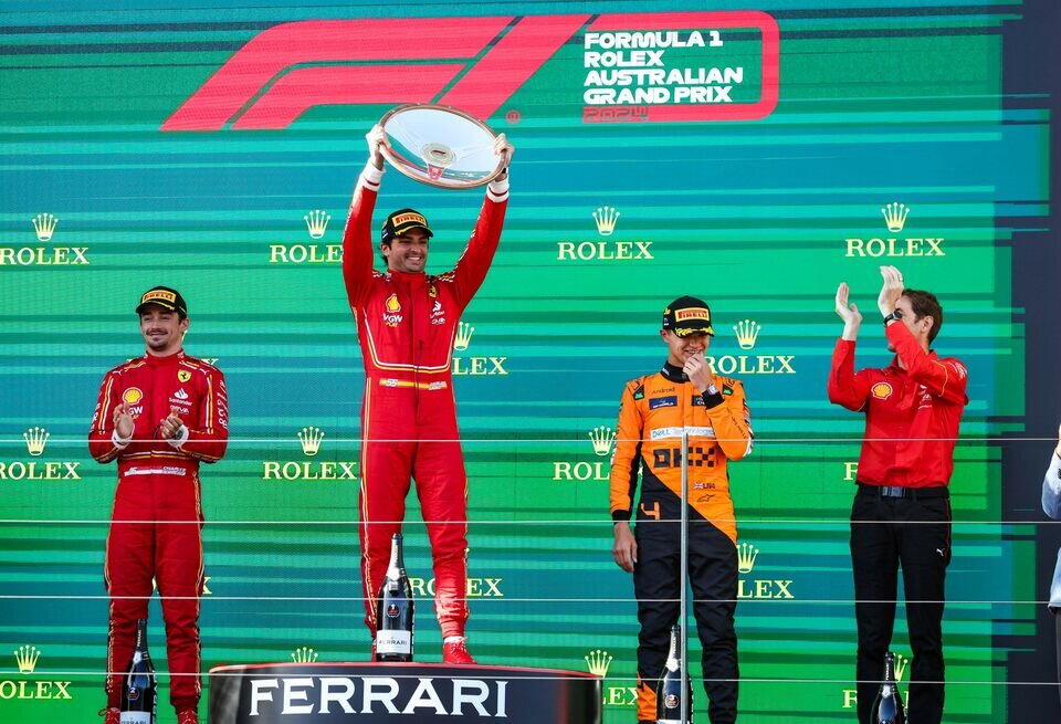    Ferrari оформила дубль на Гран При Австралии, Ферстаппен сошелFerrari