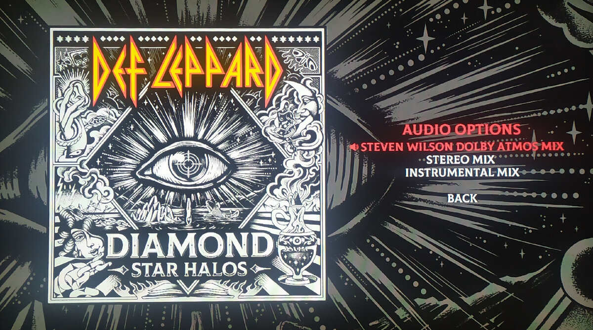 Def Leppard "Diamond Star Halos" Blu-ray - Audio options