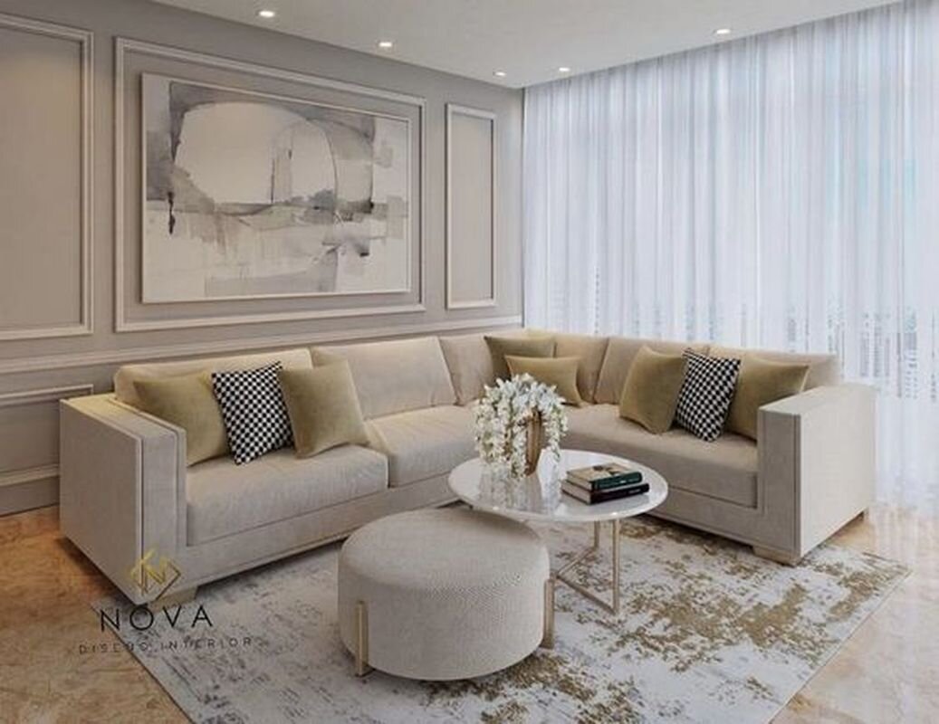 Оформление гостиной в современном стиле.  Фото 2.