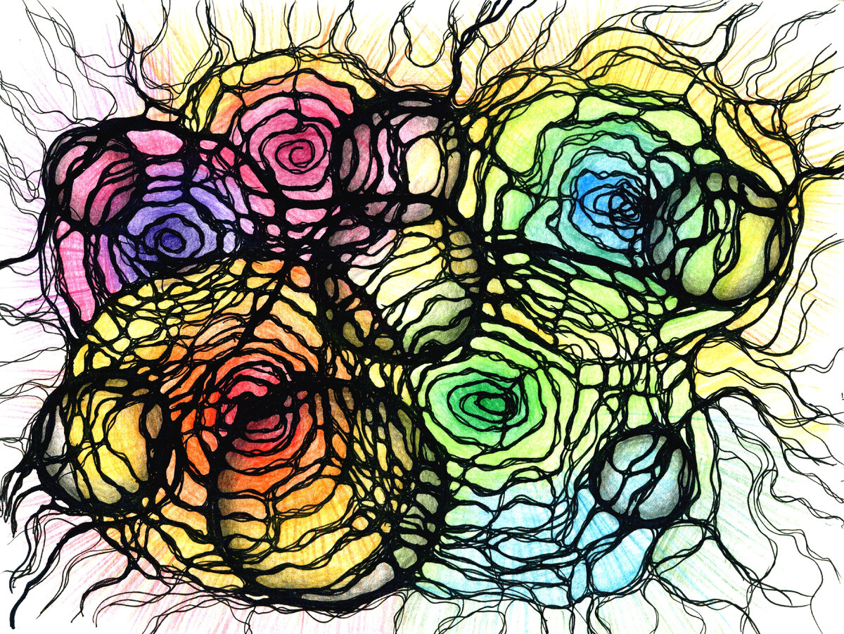 Работа из спиралей. Самые сильные эмоции. 