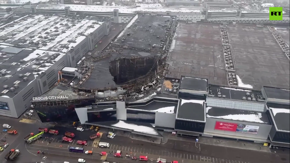 Крокус Сити холл - видд с вертолета. Фото из открытых источников
