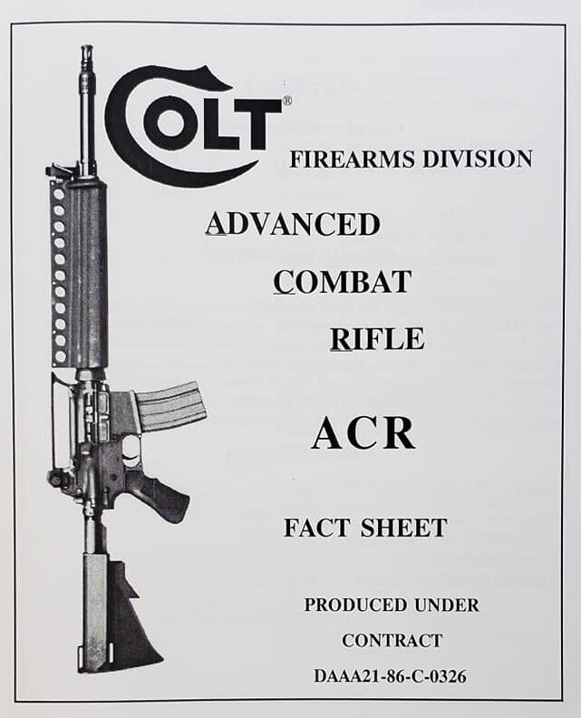 Титульный лист руководства к Colt ACR.