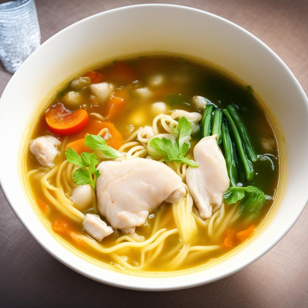 Суп лапша с курицей