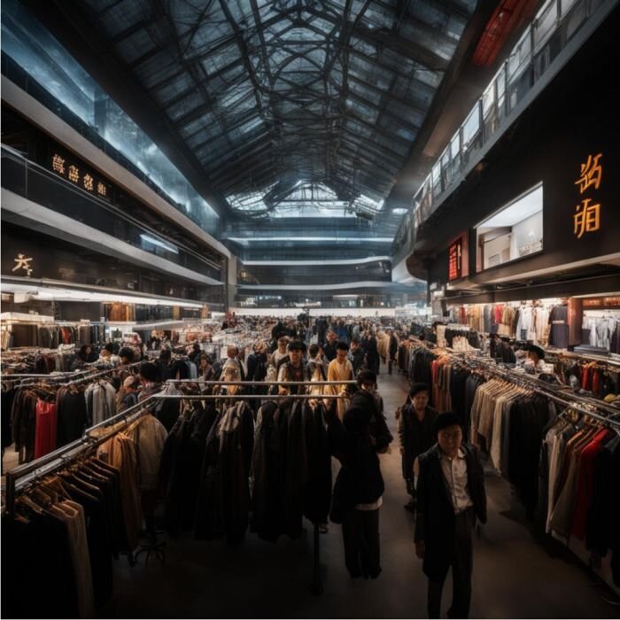 Так Fusion Brain представляет себе подземный вещевой рынок в Китае