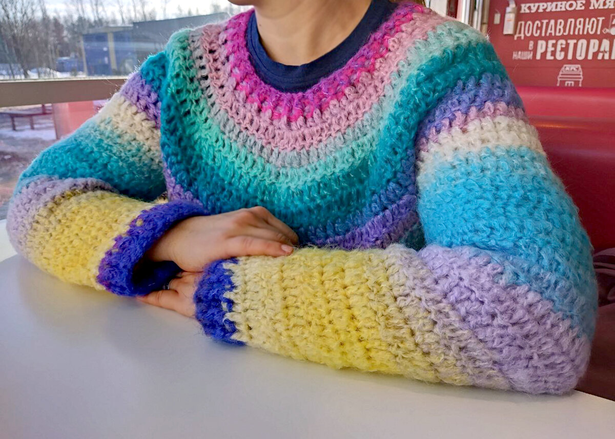 Пуловер крючком