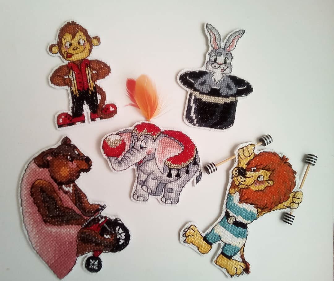 Мой отшив героев цирка от Ольги Антроповой. Картинка для обложки