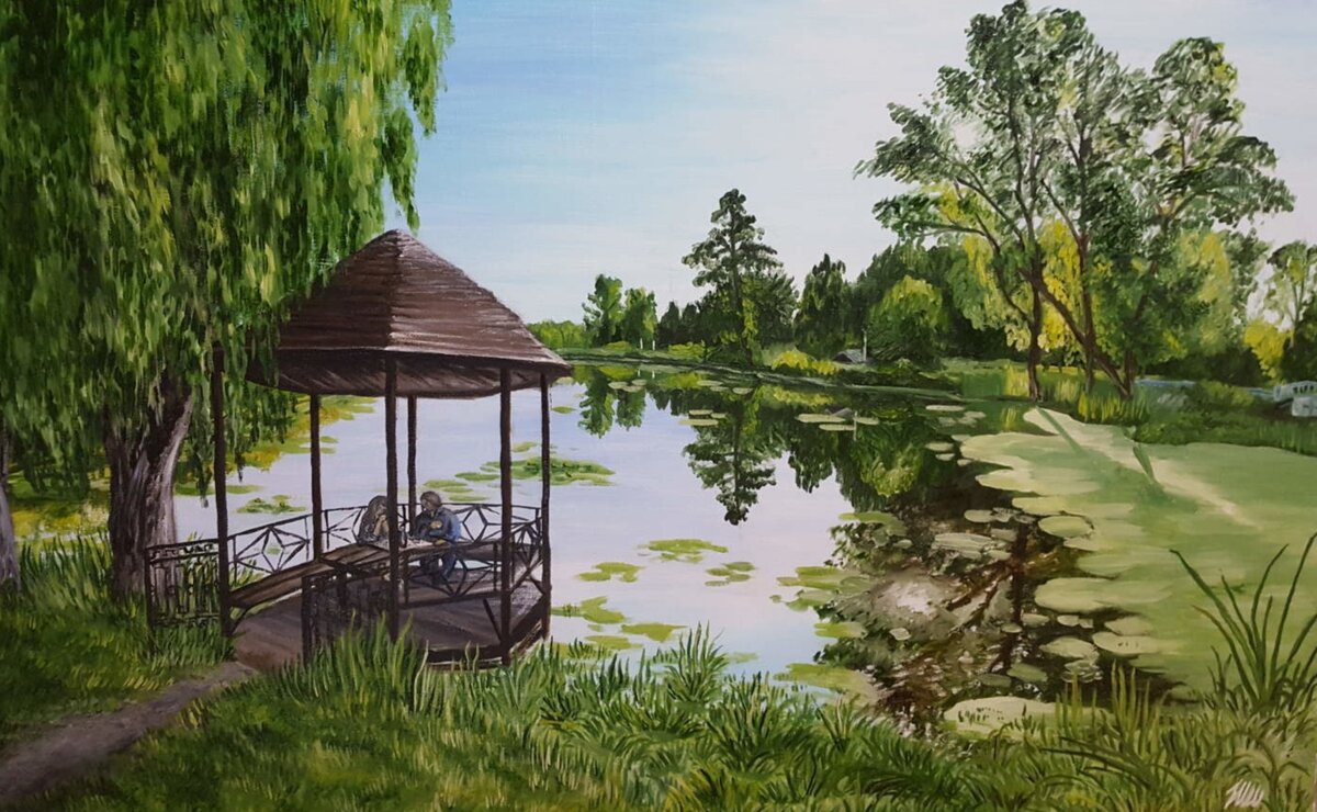 "Утро в Грайвороне", Н. Швецова, масло/холст, 50*70см