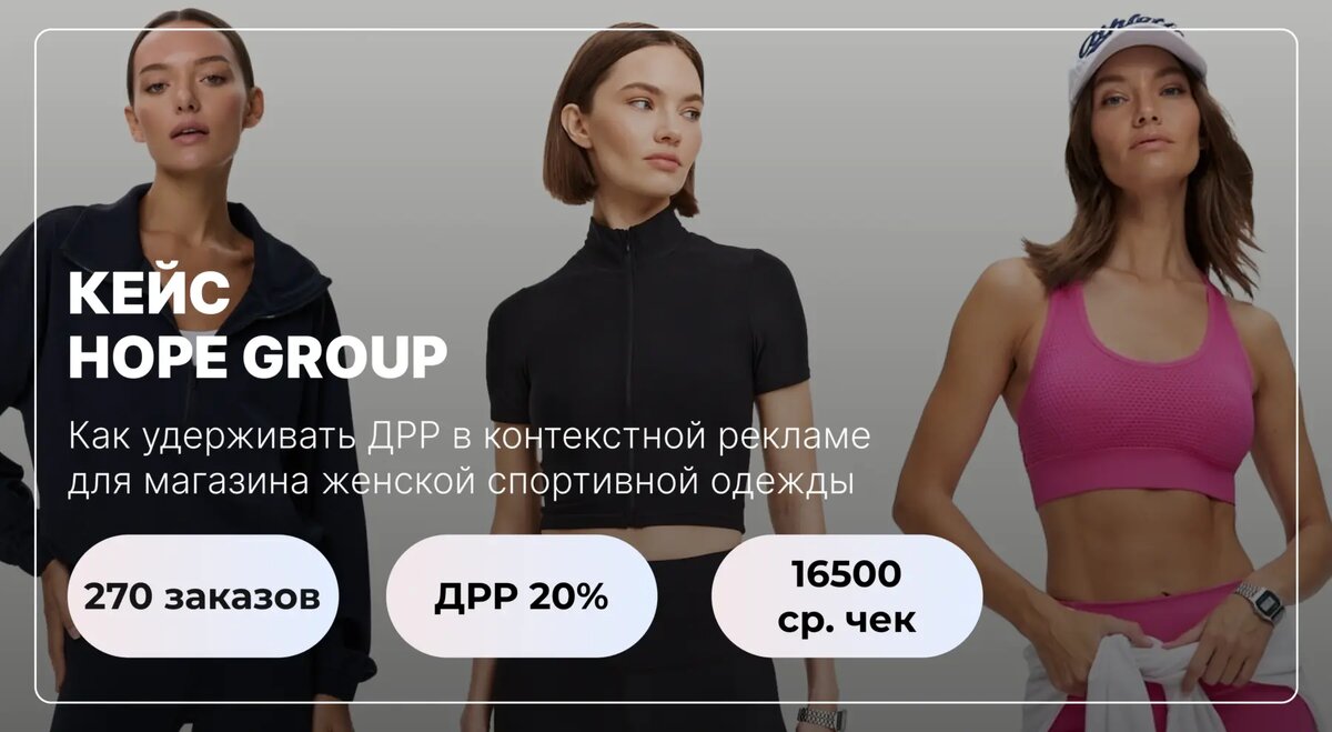 Как удержать ДРР до 20% в контекстной рекламе Яндекс Директ для  онлайн-магазина женской спортивной одежды | Hope Group | Дзен