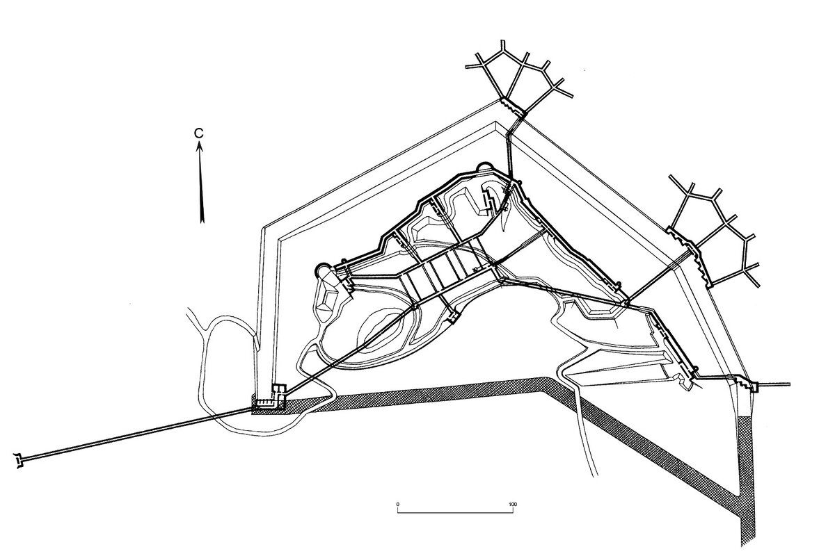 Схема форта за авторством А. Воробьёва по материалам архивов РГВИА и полевых исследований.