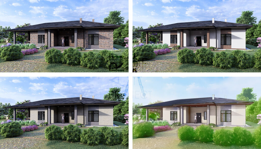 Цветовые варианты одного проекта