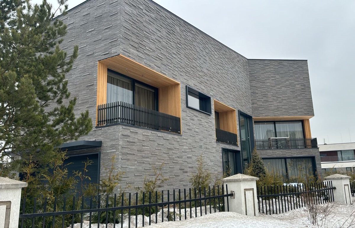 Система вентилируемого фасада коллекции "Скандинавский камень" КАМРОК