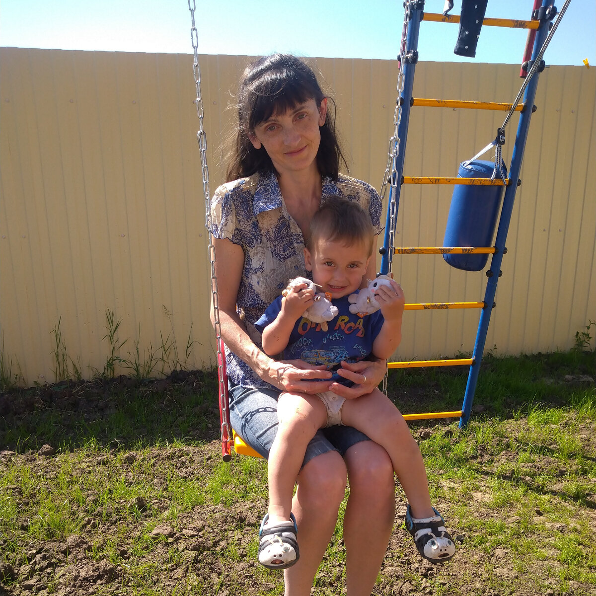 Это я с Женей когда переехали в дом