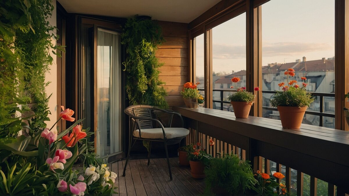 Например, так нейросеть видит балкон с весенними нотками