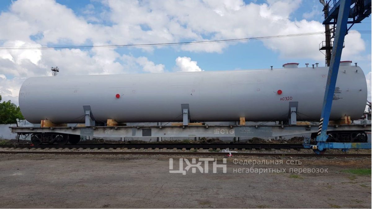 перевозка 23 метровых емкостей на Обскую по железной дороге